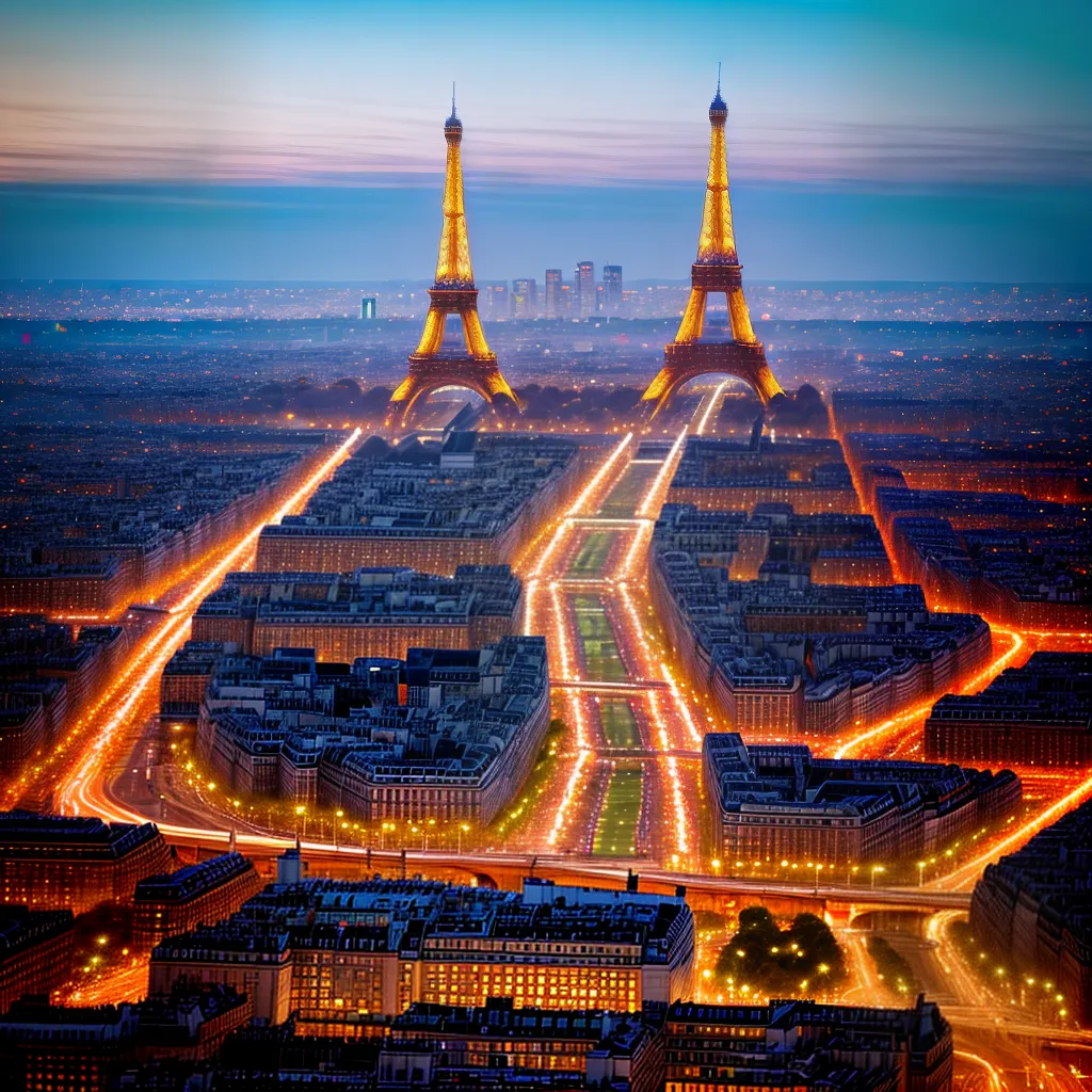 eiffel tower entardecer paris cidade eiffel tower entardecer paris cidade