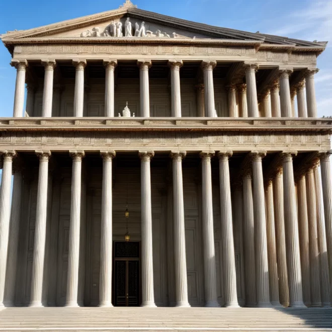 edificio neoclassico colunas detalhes 2