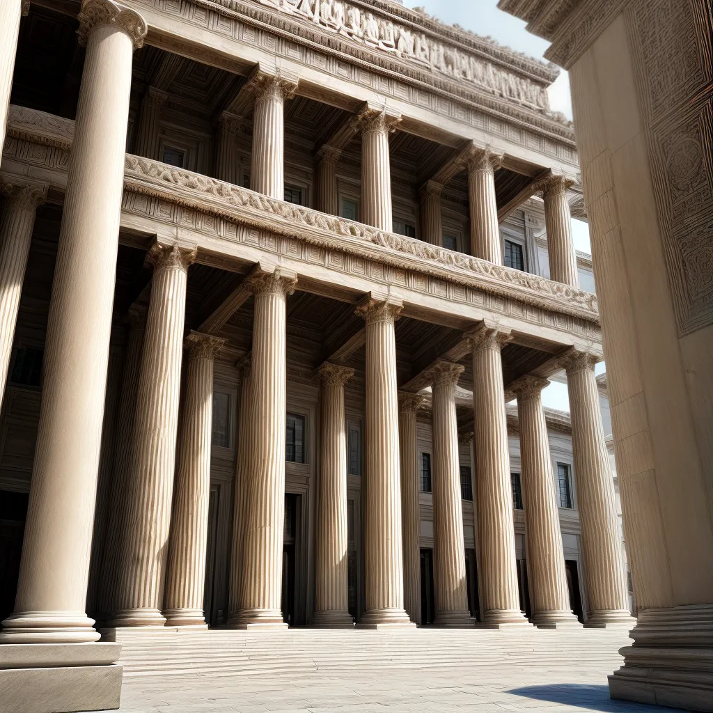 edificio neoclassico colunas simbolo arquitetura