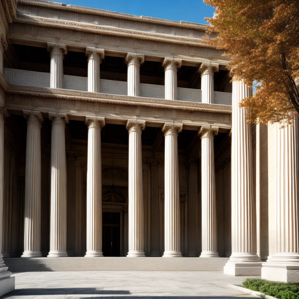 edificio neoclassico elegante arquitetura grega