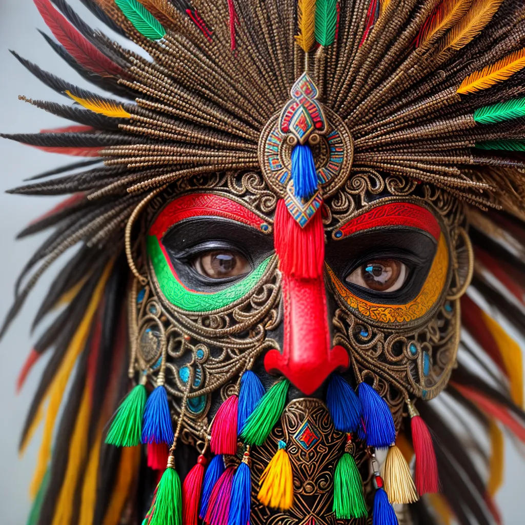 mascara tribal penas padrao colorido 1 mascara tribal penas padrao colorido 1