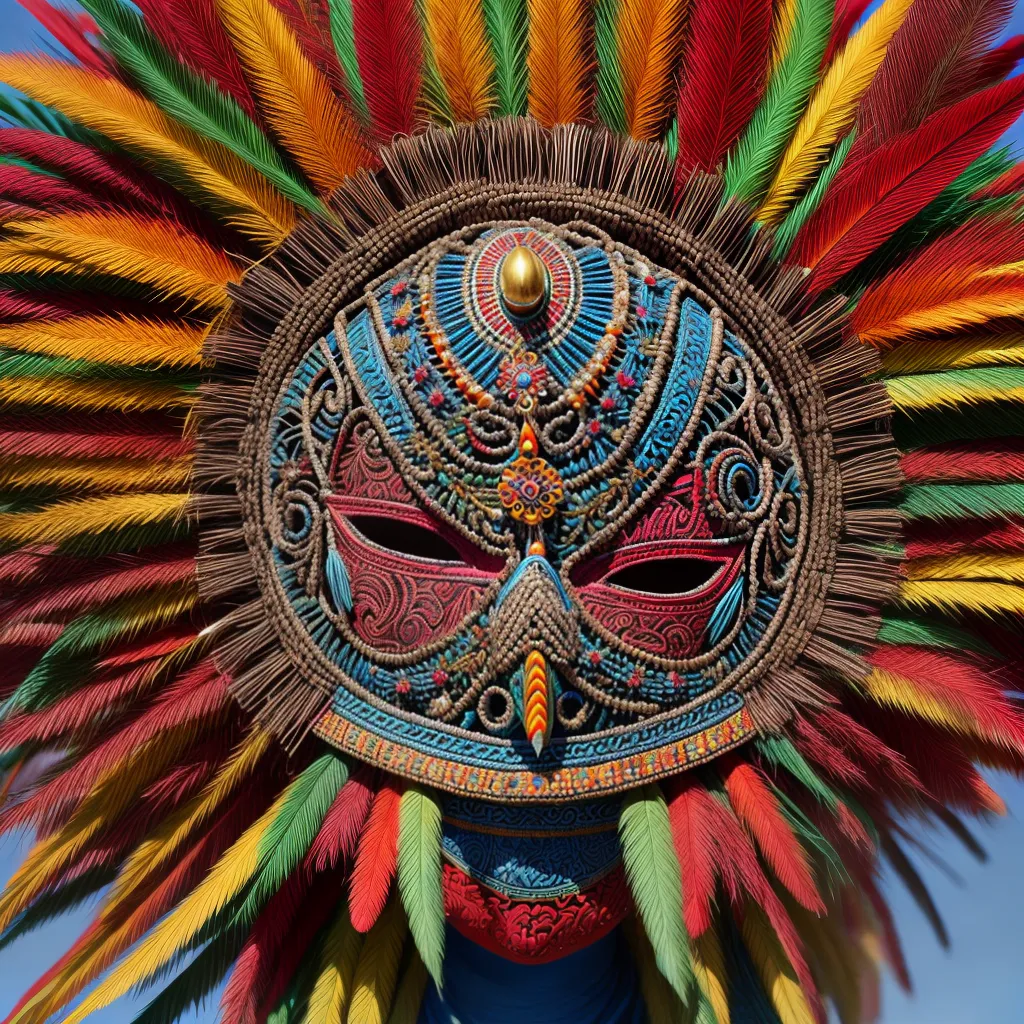 mascara tribal plumas artesanato indigena mascara tribal plumas artesanato indigena