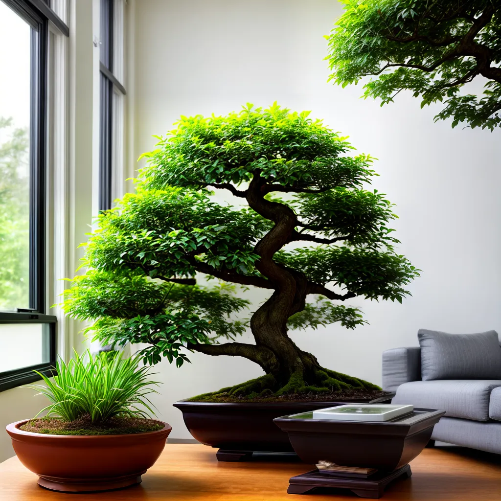 sala verde bonsai feng shui