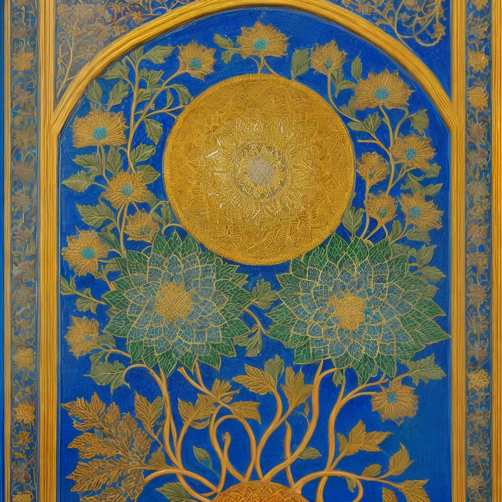 mosaico geometrico floral islamico