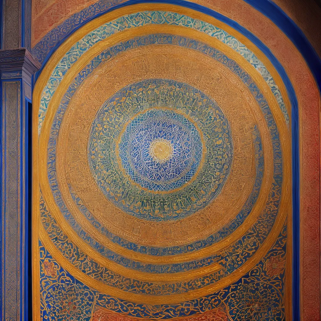mosaico persa islamico artisticamente rico