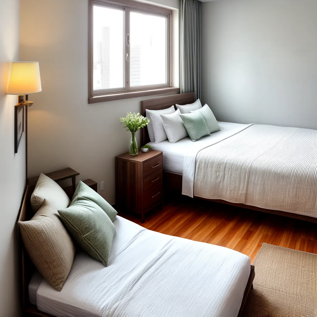 quarto hotel minimalista tons terrosos
