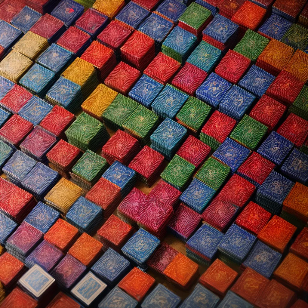 cartas jogo design simetrico vibrante