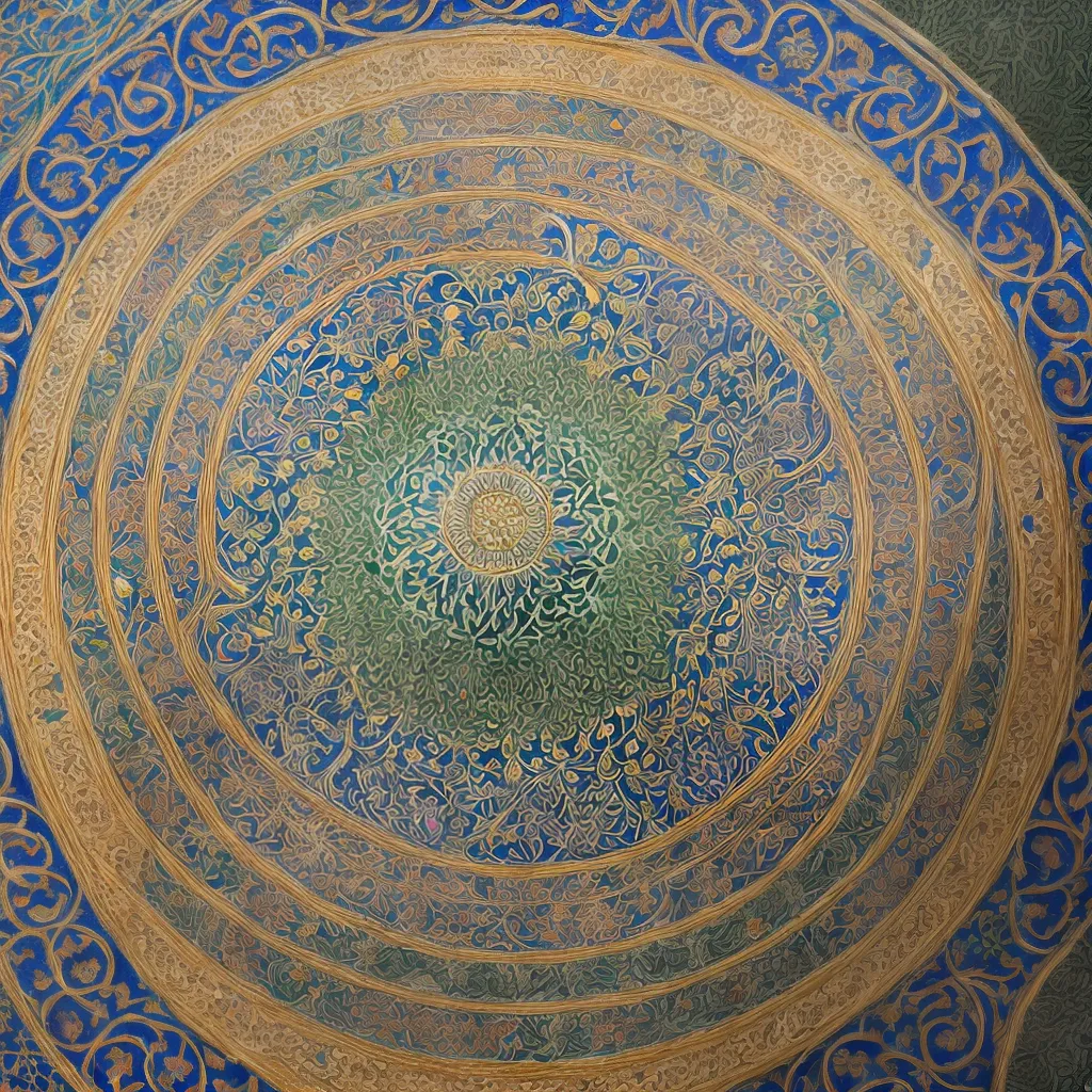 mosaico persa floral mesquita