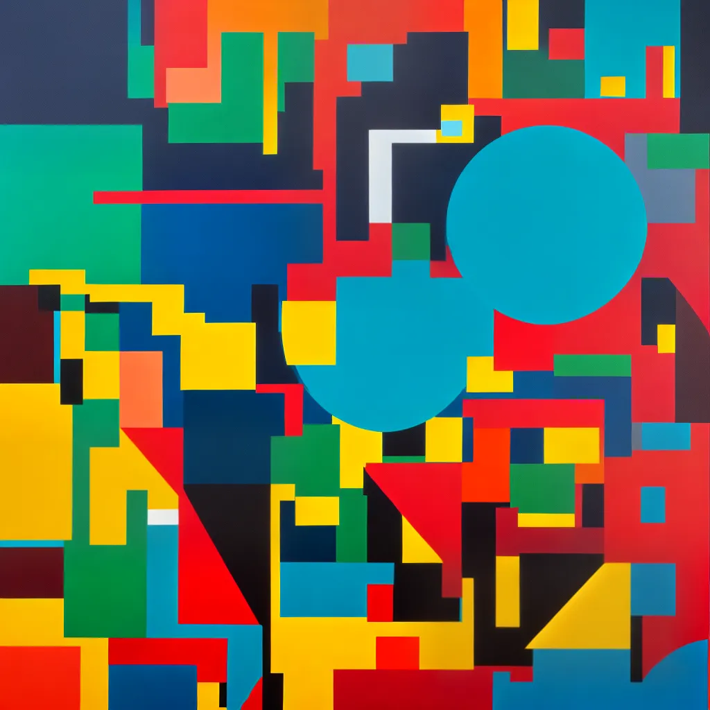 pintura abstrata geometrica revolucao