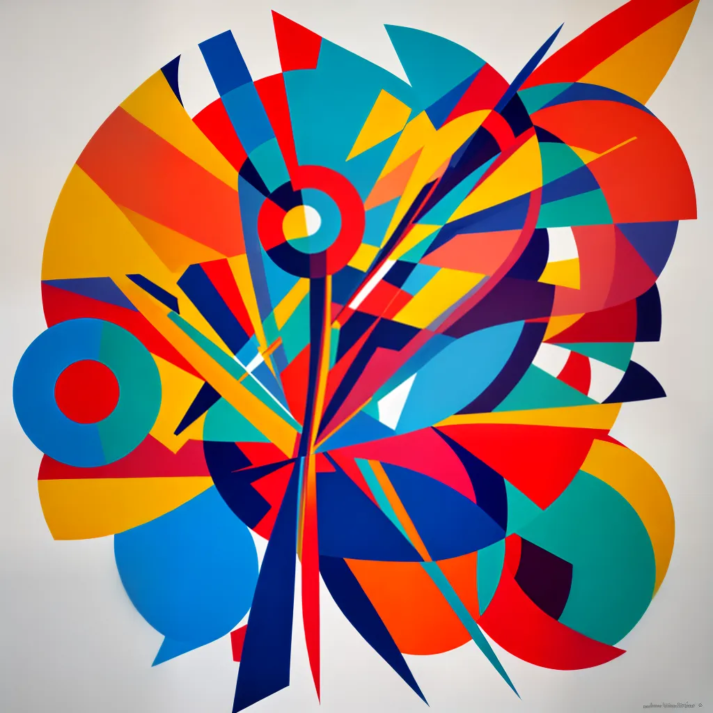 arte abstrata geometrica movimento cores