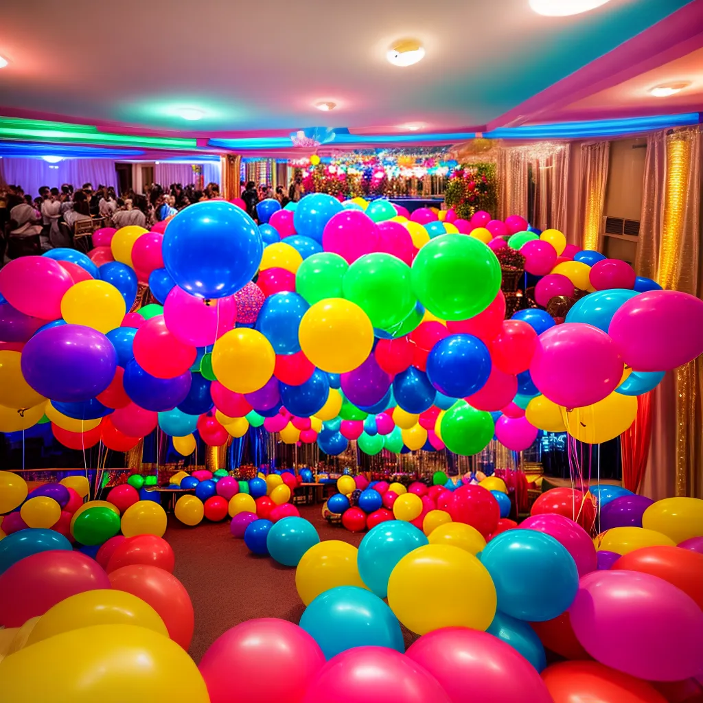 sala festiva decoracao colorida festa