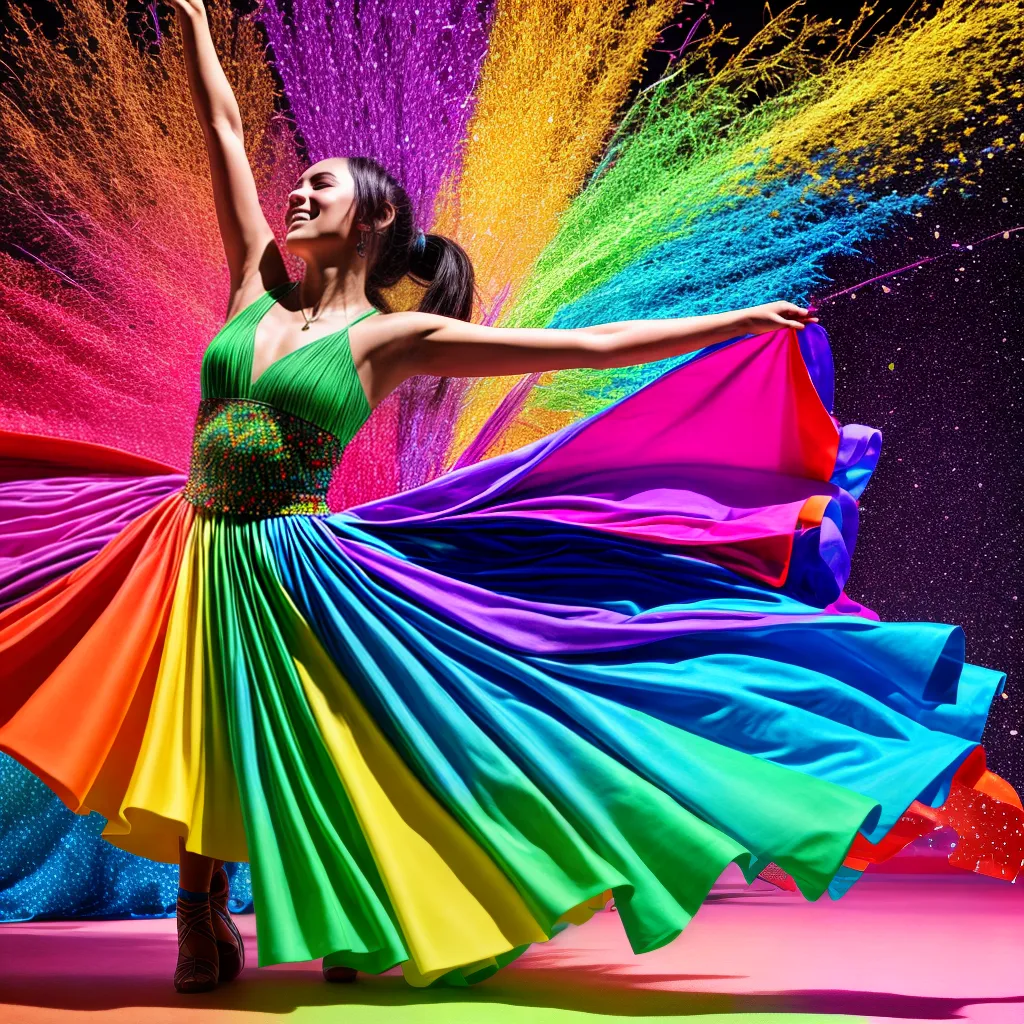 papel de parede danca silhueta confete
