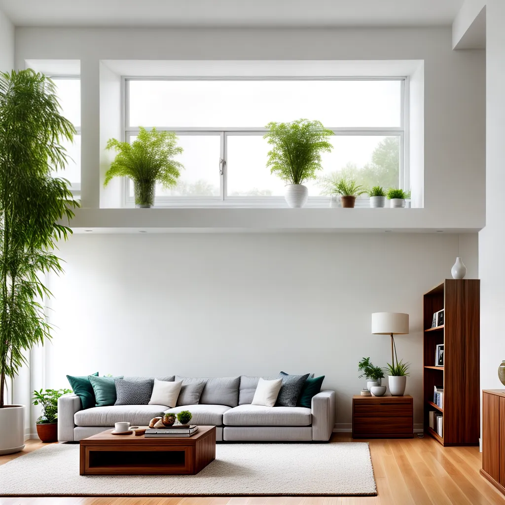 sala minimalista neutra natureza fengshui