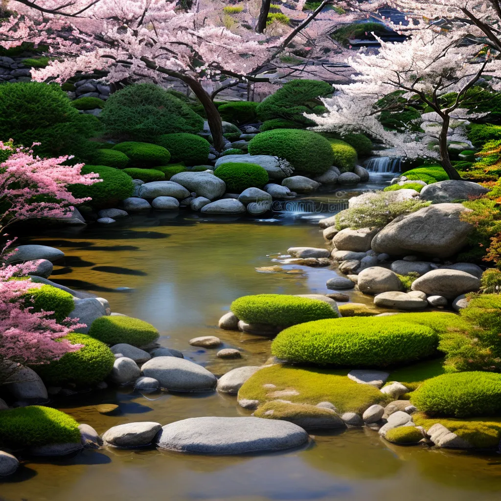jardim zen ponte pond cerejeiras