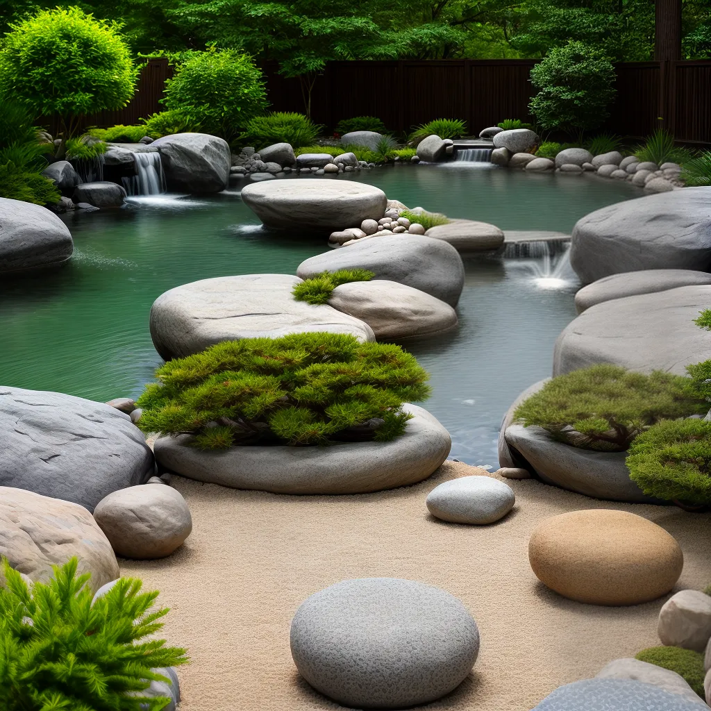 jardim zen buda serenidade natureza