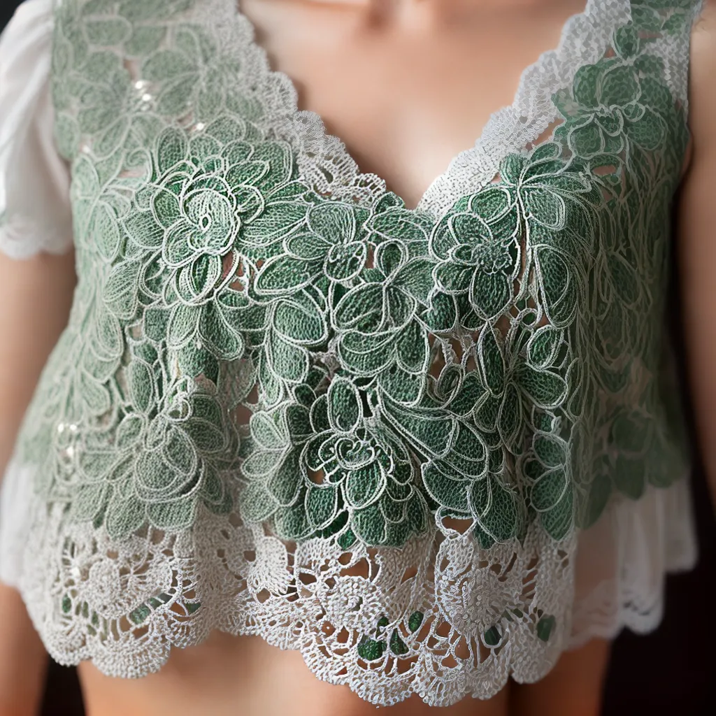 renda irlandesa croche floral artesanato