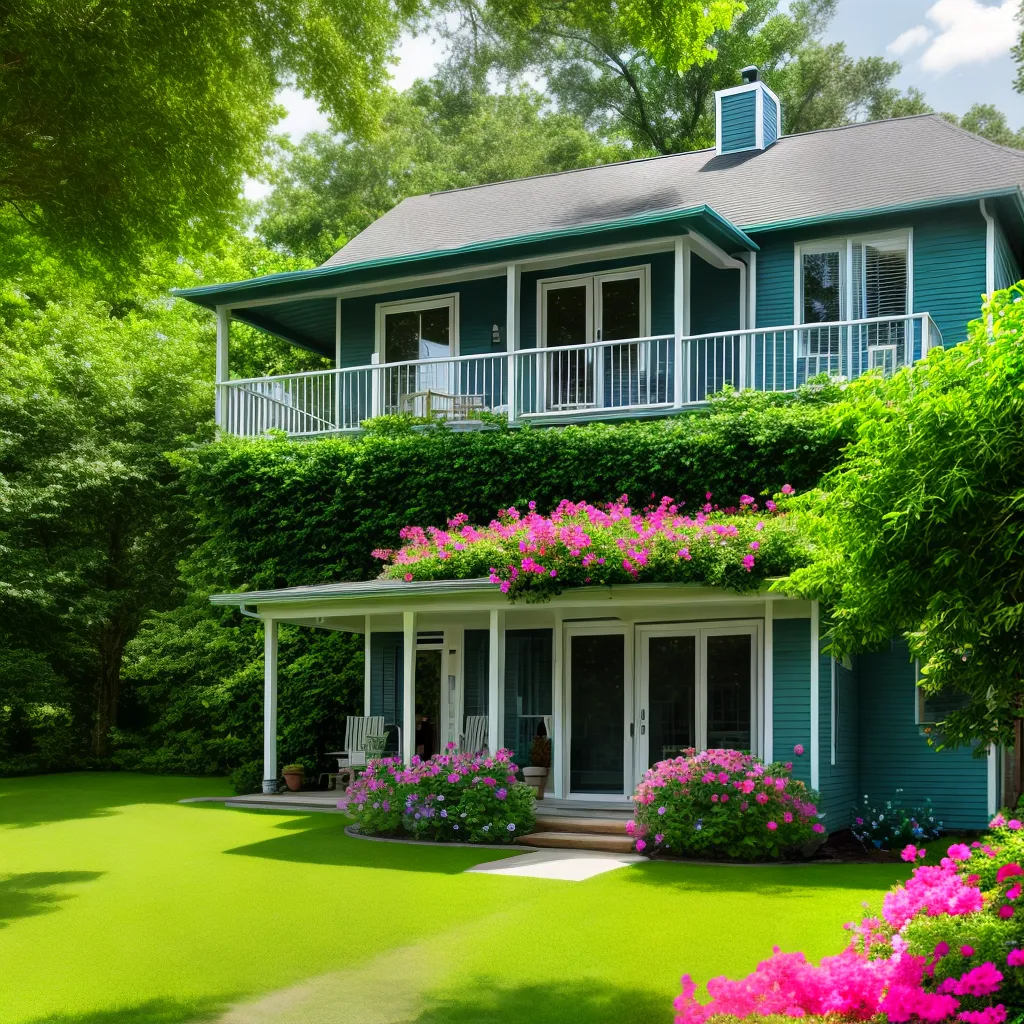 casa jardim verde ilustracao verao casa jardim verde ilustracao verao