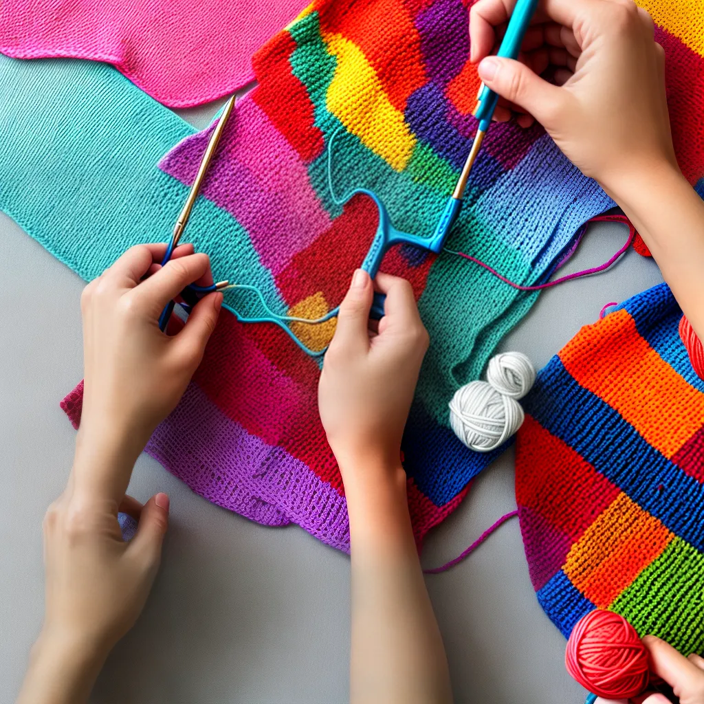 croche maos yarn arte colorido