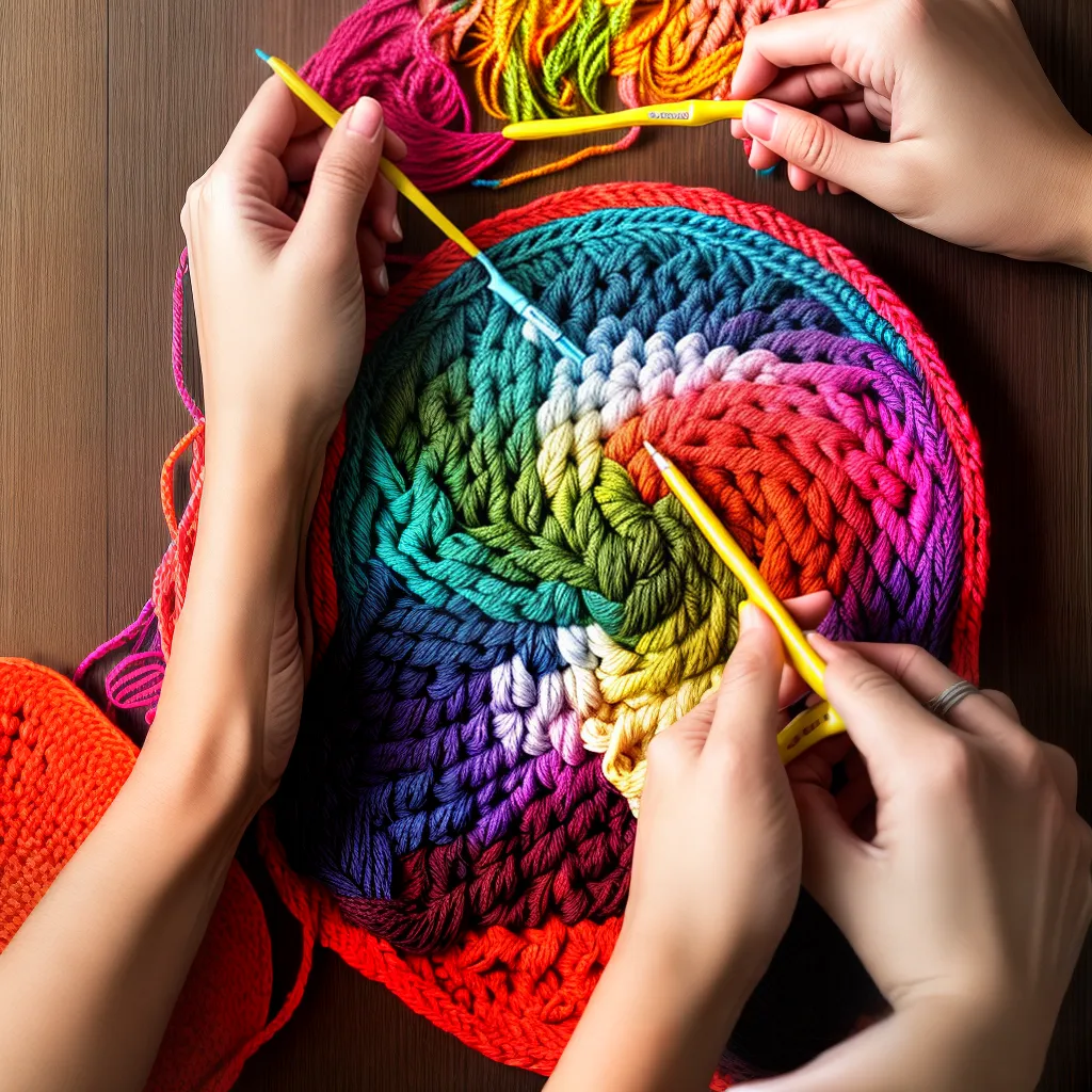 croche maos yarn colorido 1