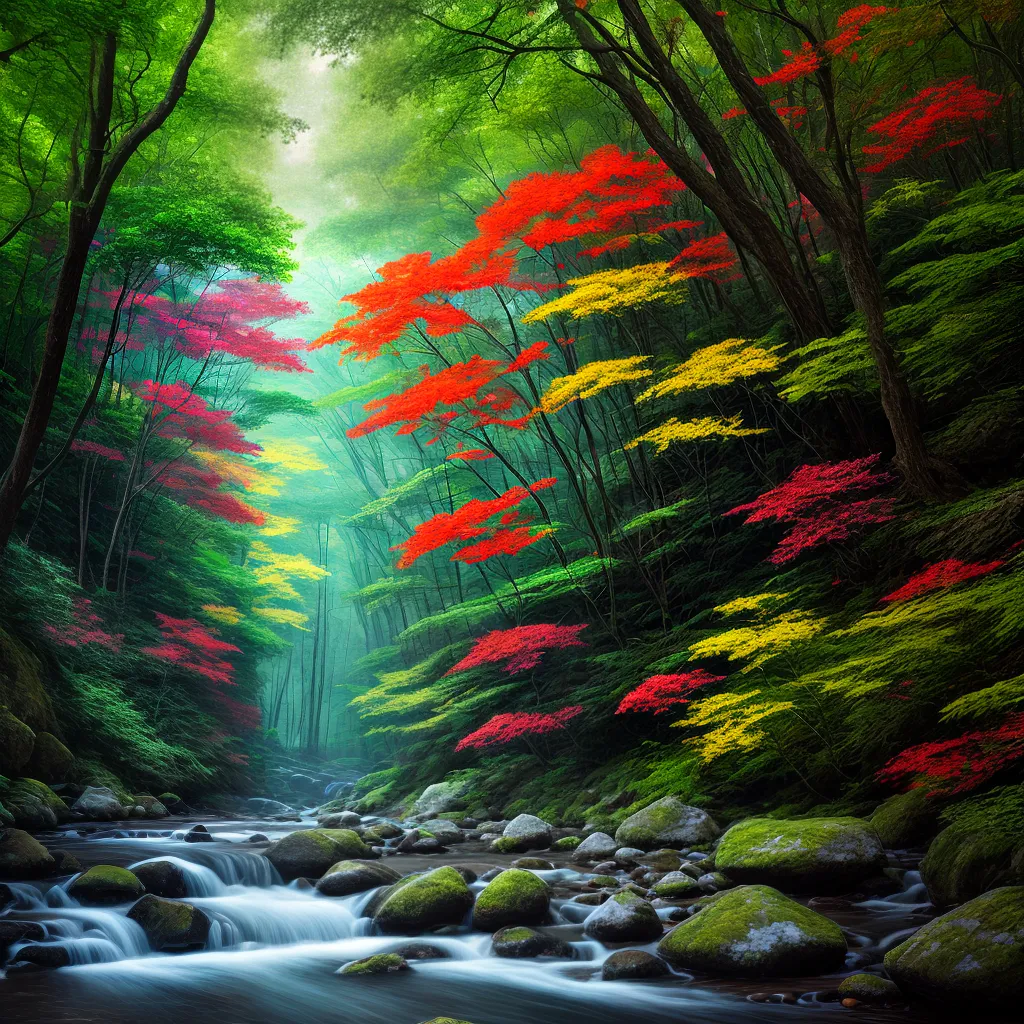 pintura floresta mistica cores imaginacao pintura floresta mistica cores imaginacao