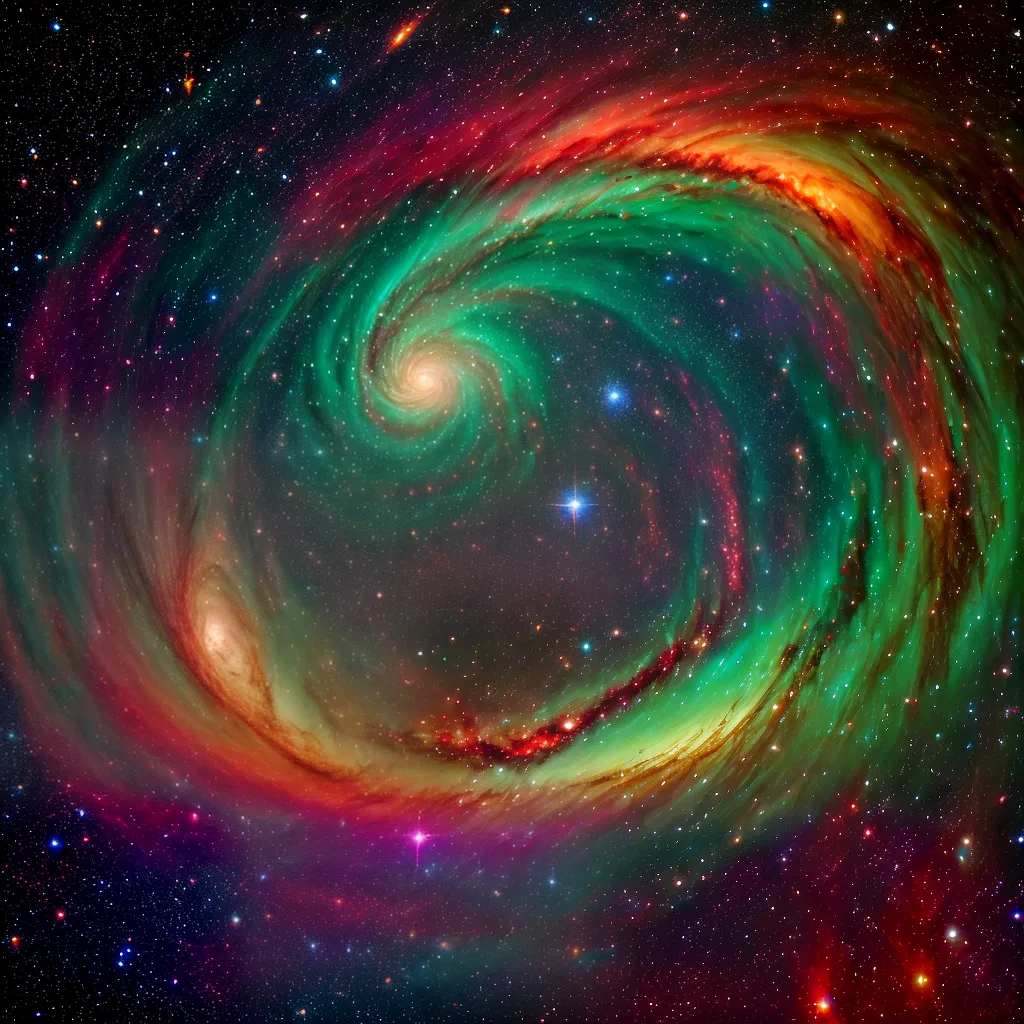 galaxia colorida misterios universo