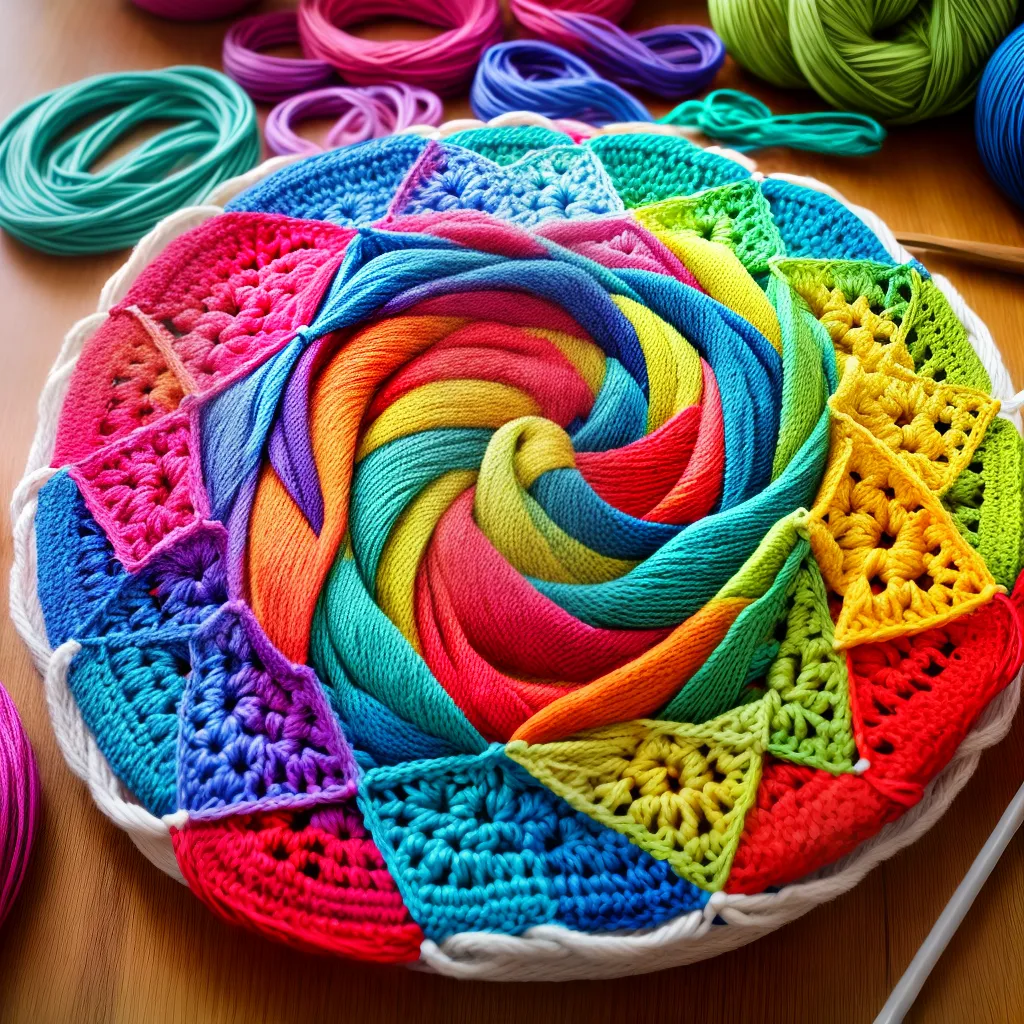 croche gancho colorido pontos circulares croche gancho colorido pontos circulares