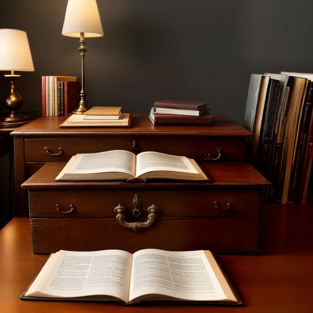 escritorio desordenado livros papeis lupa