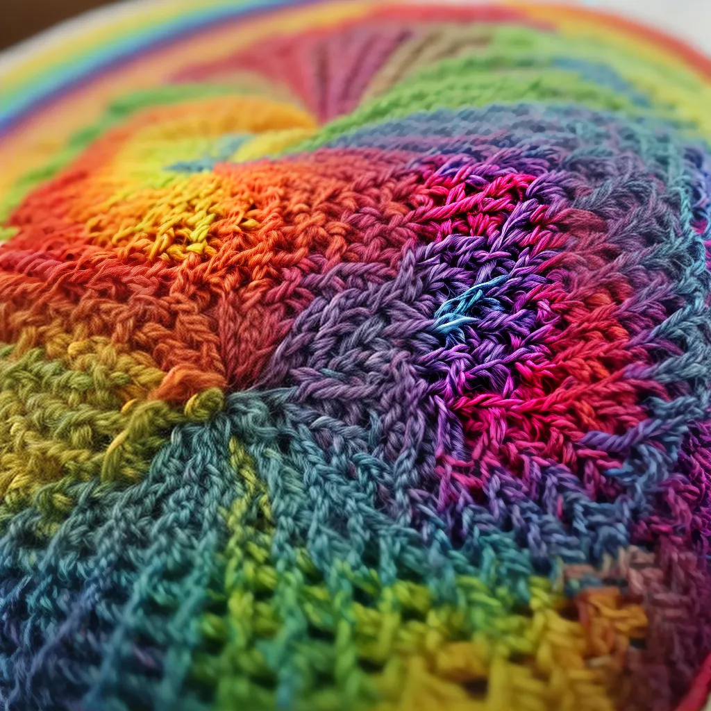 croche colorido pontos intrincados croche colorido pontos intrincados