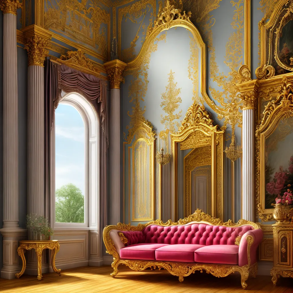 pintura rococo palacio luxo cores pintura rococo palacio luxo cores