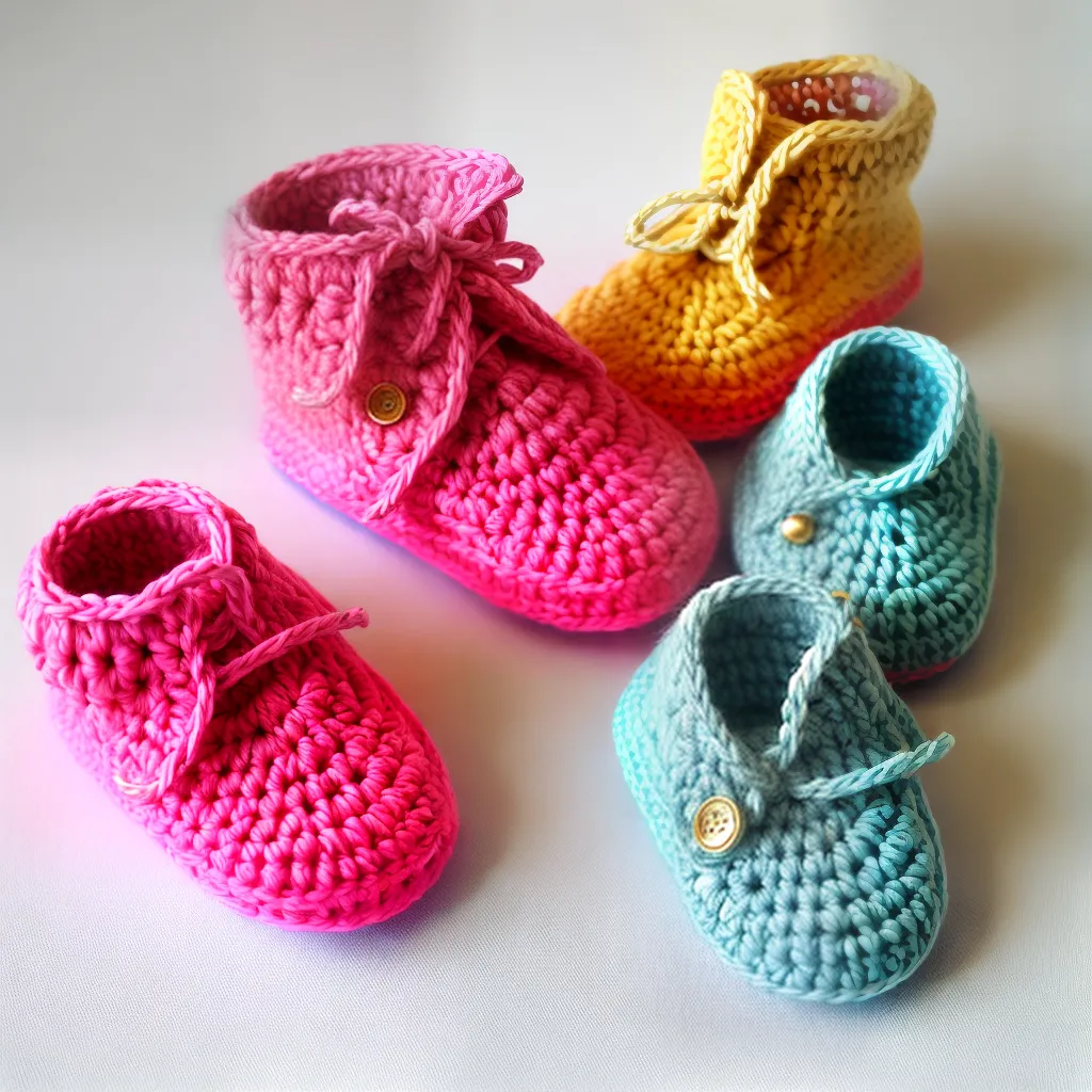 sapatinhos bebe croche pastel yarn