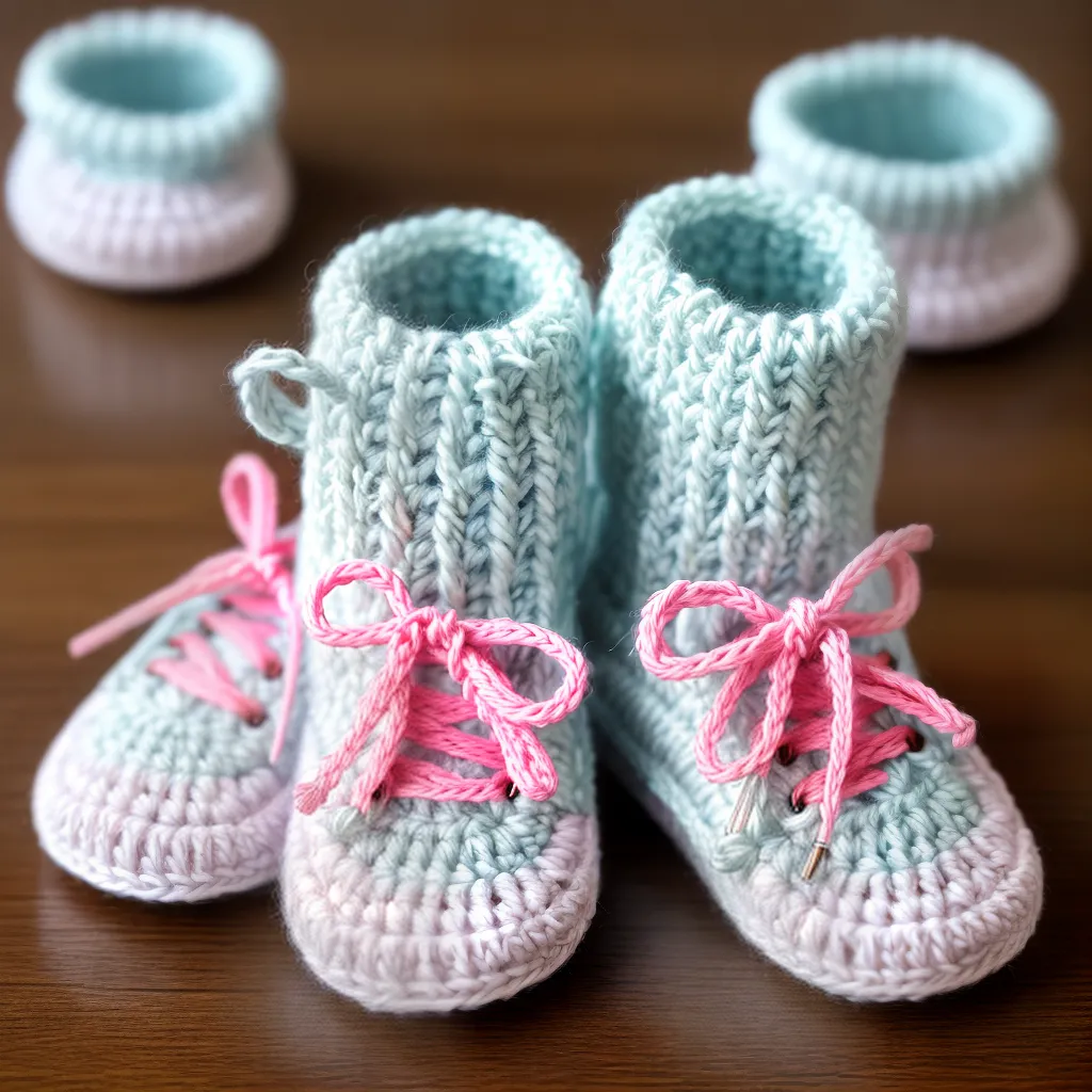 sapatinhos bebe croche pastel