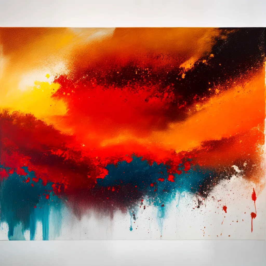 pintura abstrata colorida energia