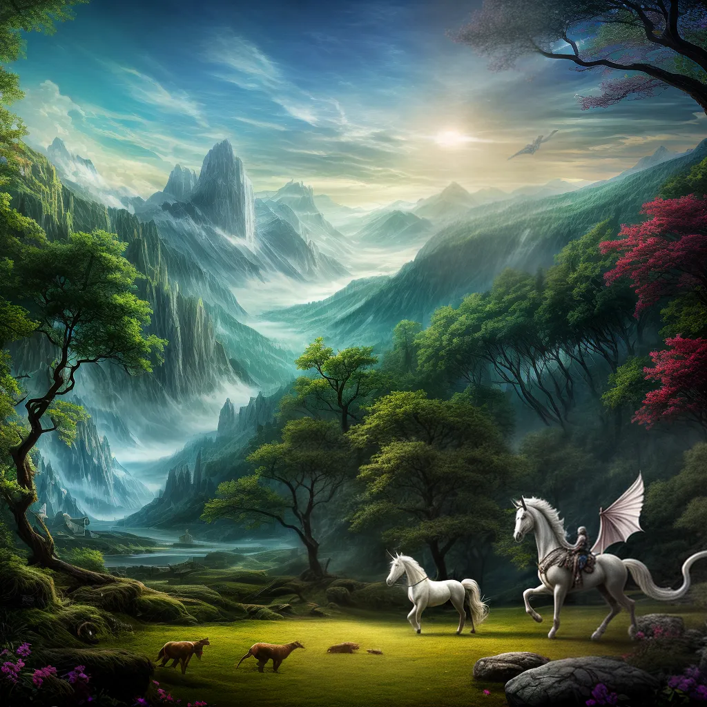 papel de parede mitologico dragoes unicornios