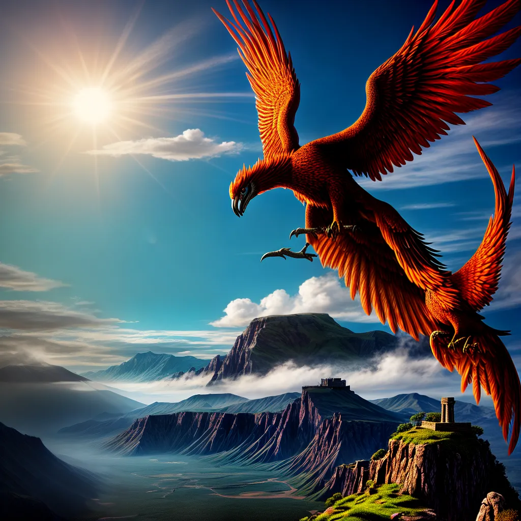 fenix voadora ceu vibrante