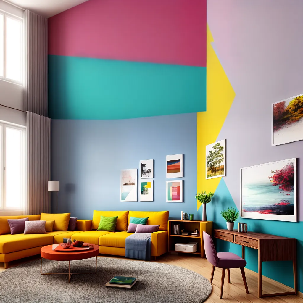 sala colorida ambiente acolhedor