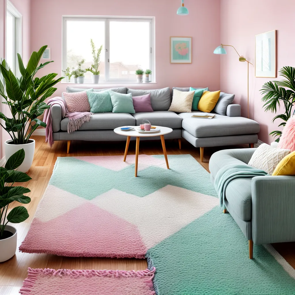 sala estar cores pastel acolhedora