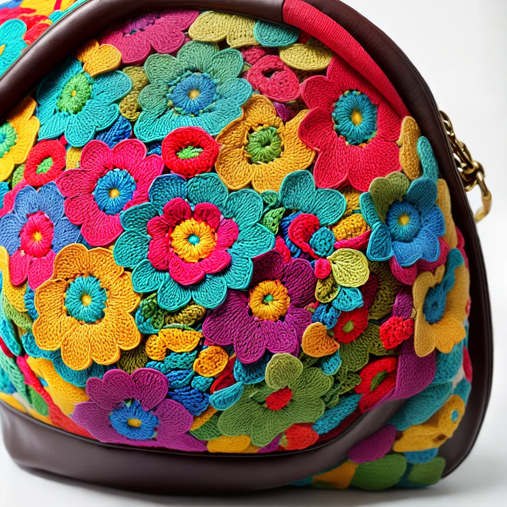 bolsa croche colorida geometrica floral bolsa croche colorida geometrica floral