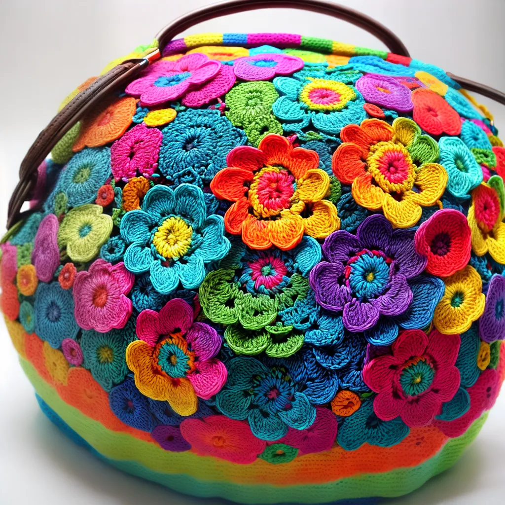 bolsa croche colorida detalhes bolsa croche colorida detalhes