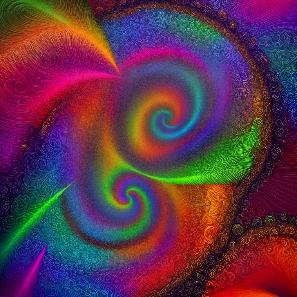 arte psicodelica mistura cores formas