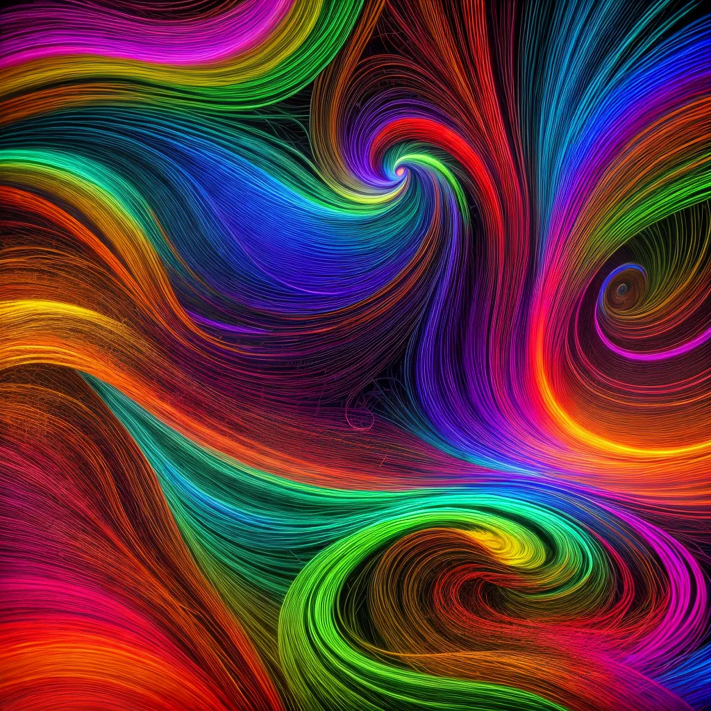 arte psicodelica danca cores neon