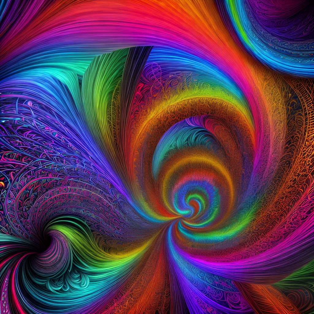 arte psicodelica padrao cores intenso