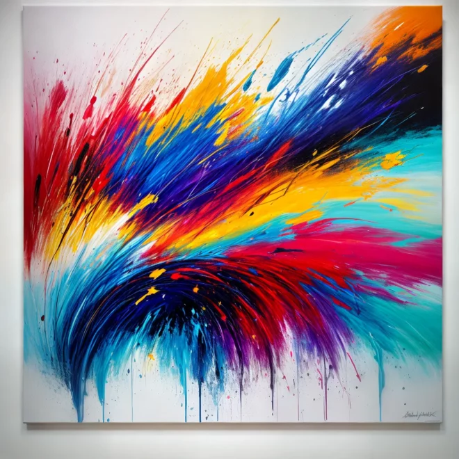 pintura abstrata cores movimento 6