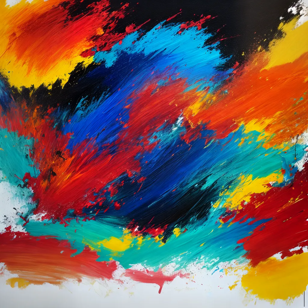 pintura abstrata cores automatismo