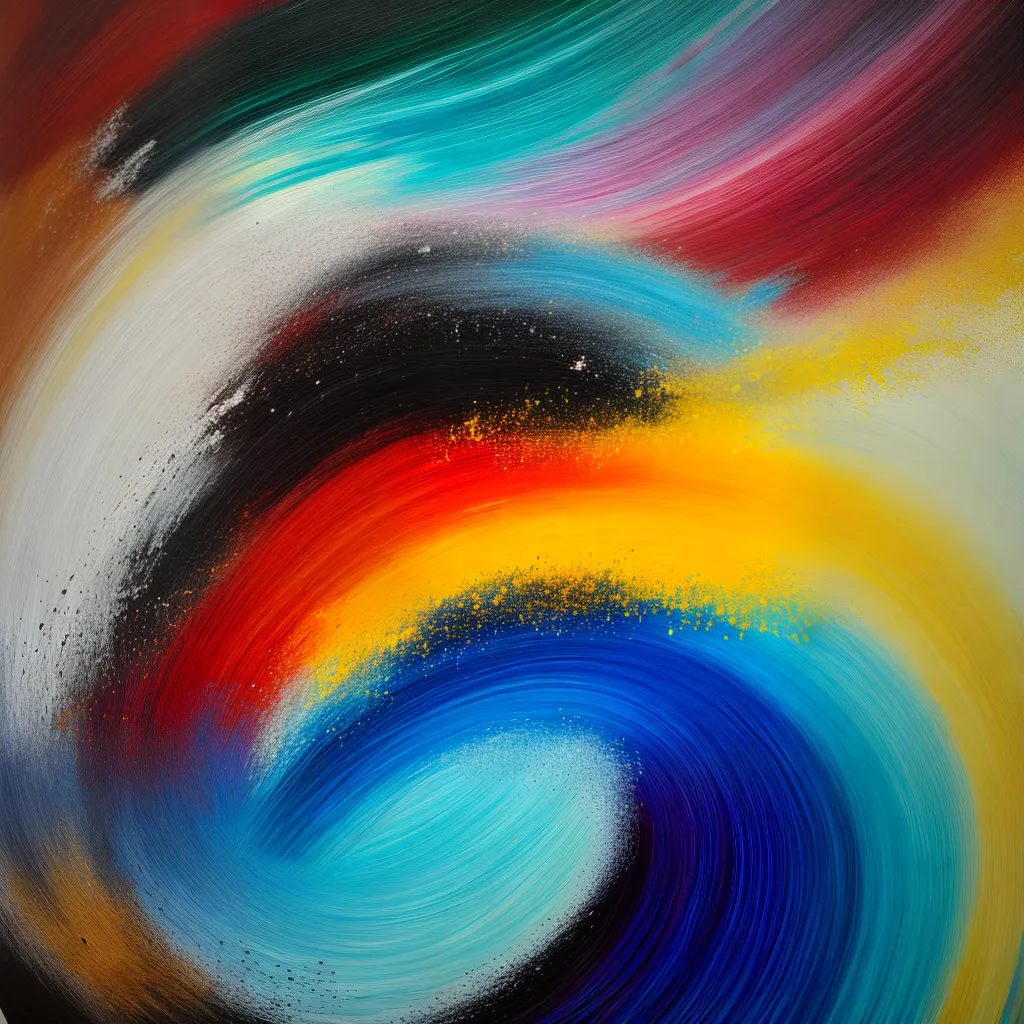 pintura abstrata automatismo cores movimento