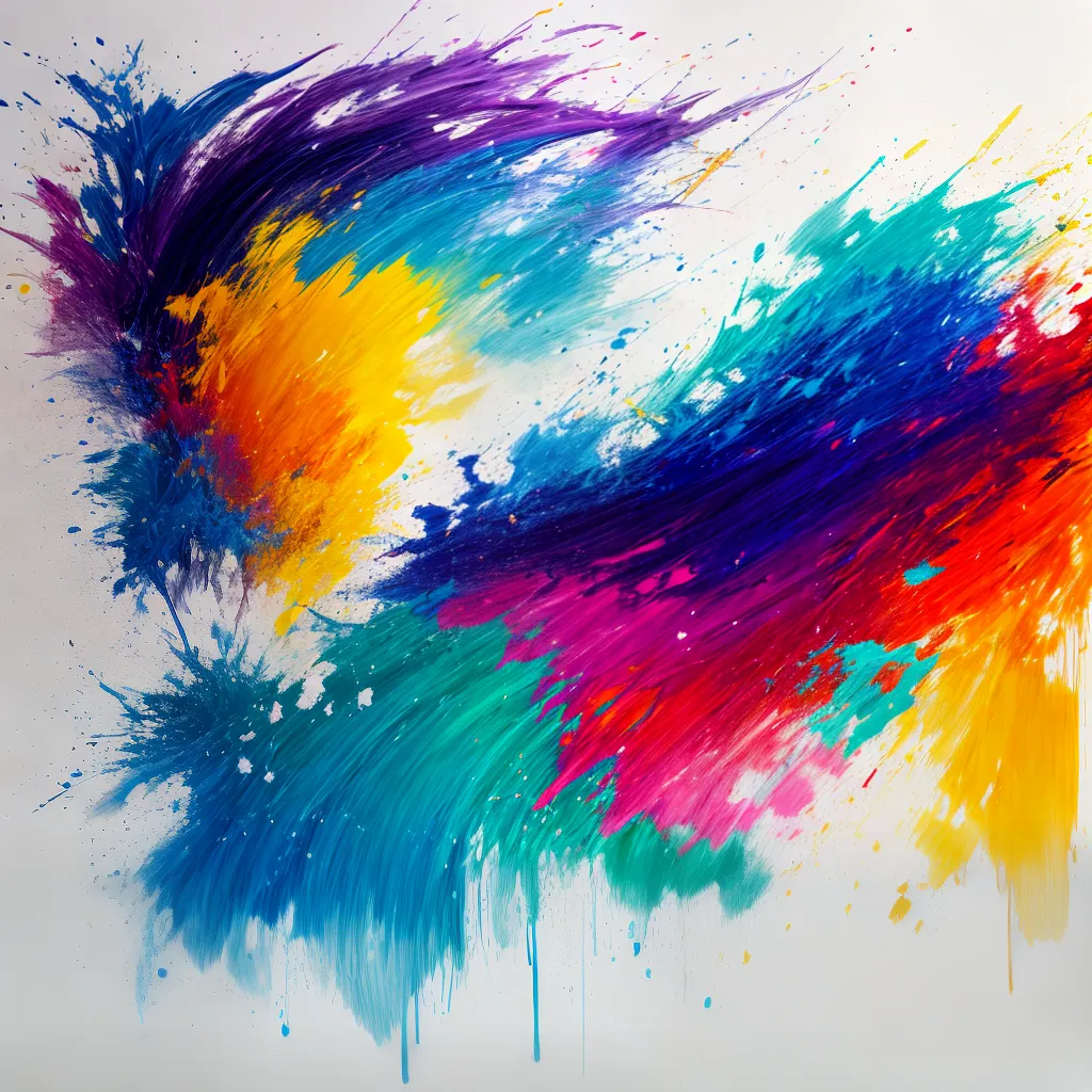 pintura abstrata cores automatismo 1