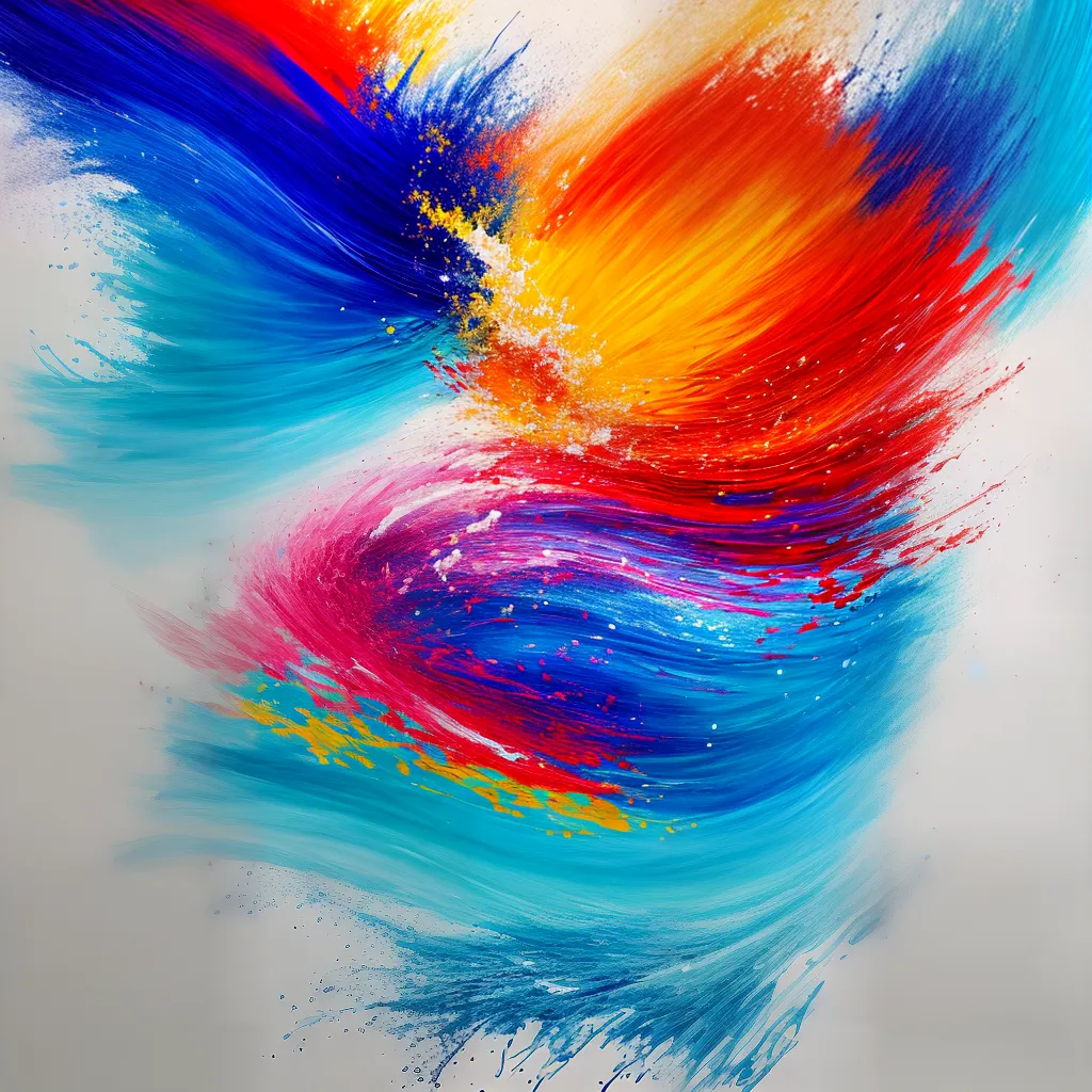 pintura abstrata cores vibrantes automatismo