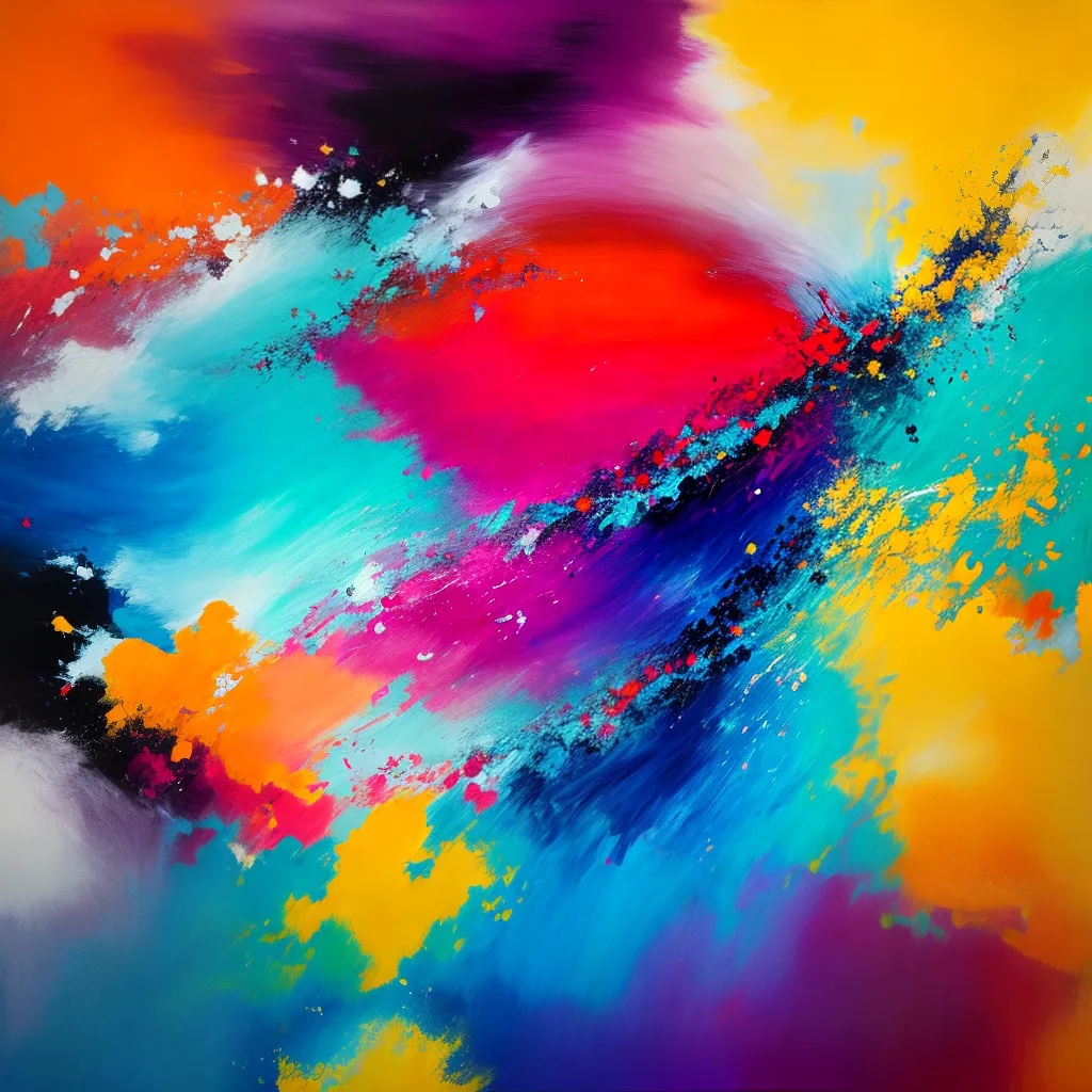 pintura abstrata cores automatismo 2