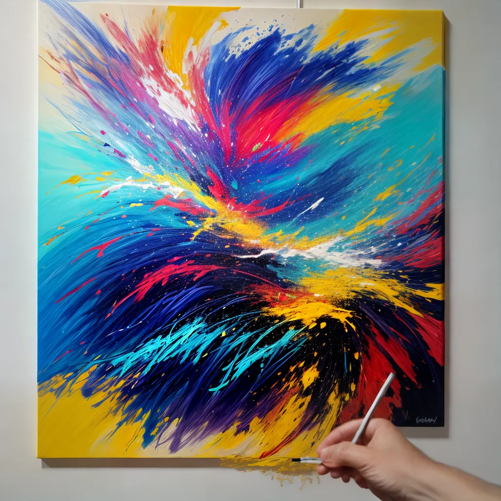 pintura abstrata cores automatismo 3