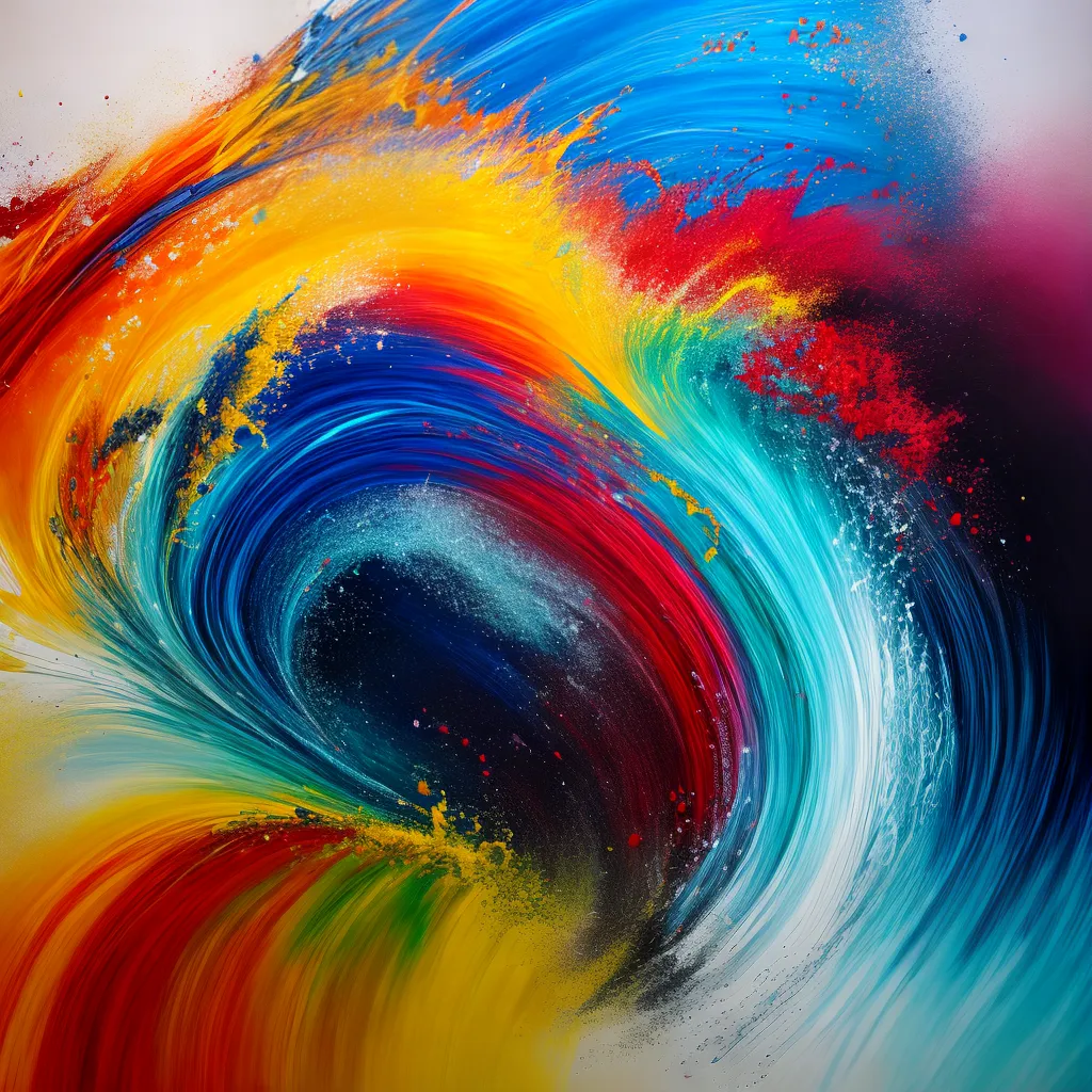 pintura abstrata cores dinamismo automatismo
