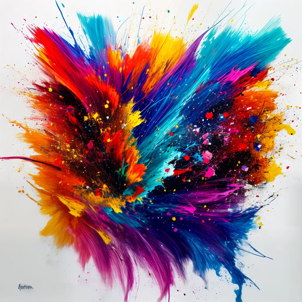 pintura abstrata vibrante cores livres